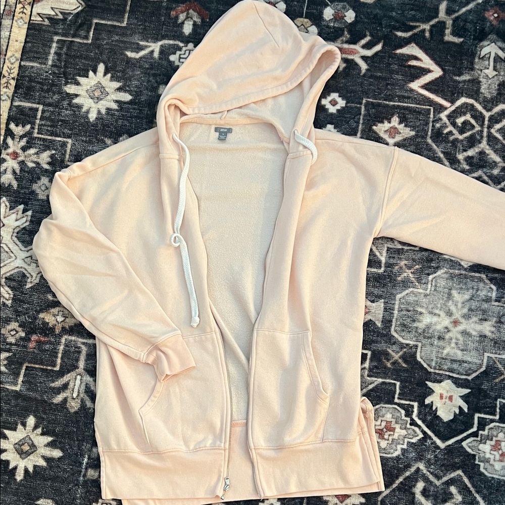 Aerie Light Pink Zip-Up Hoodie